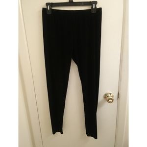 Eileen Fisher black velvet leggings